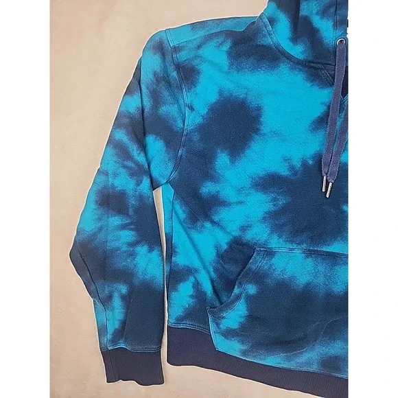 Champion Hoodie Womens Medium Blue Tie Dye Signature Logo Pullover Sweatshirt - Picture 4 of 10